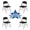 Officesource Steel Folding Chairs Steel Folding Chairs, 4PK OSGS4902BK - alternate 2